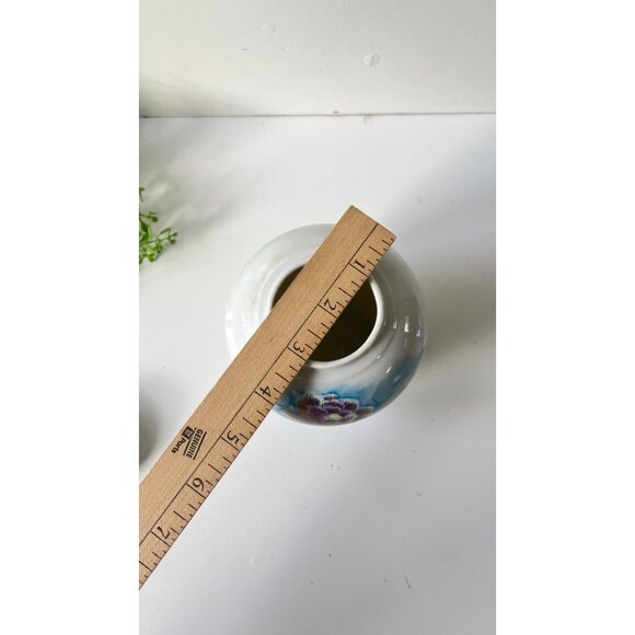 Vintage Japanese Ceramic Ginger Jar With Floral Design Chinoiserie Home Decor - Picture 8 of 8